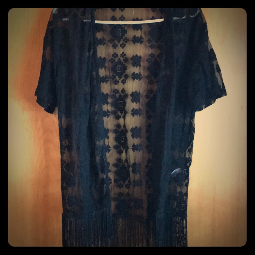 Maurice’s black lace cardigan, NWOT